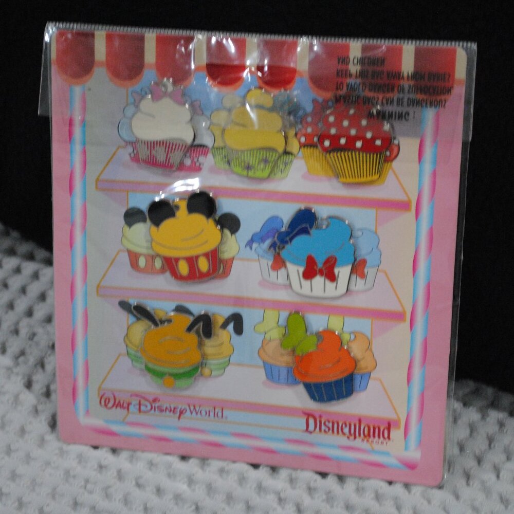 New Disney Parks Cupcake Trading Pins - never been opened